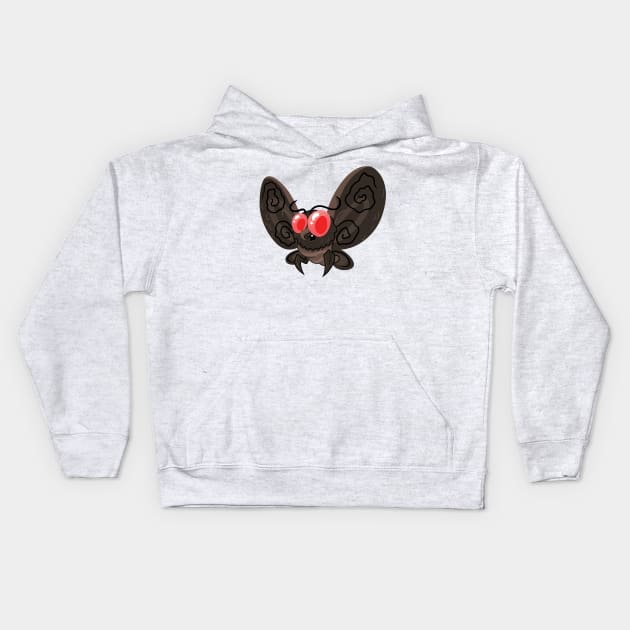 Cute Mothman Kids Hoodie by simonturnerart